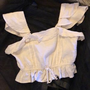 Juliet White Crop Top